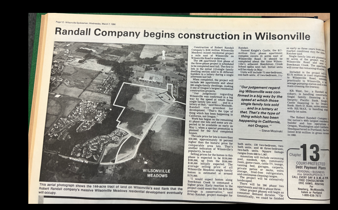 Wilsonville Spokesman, March 1990